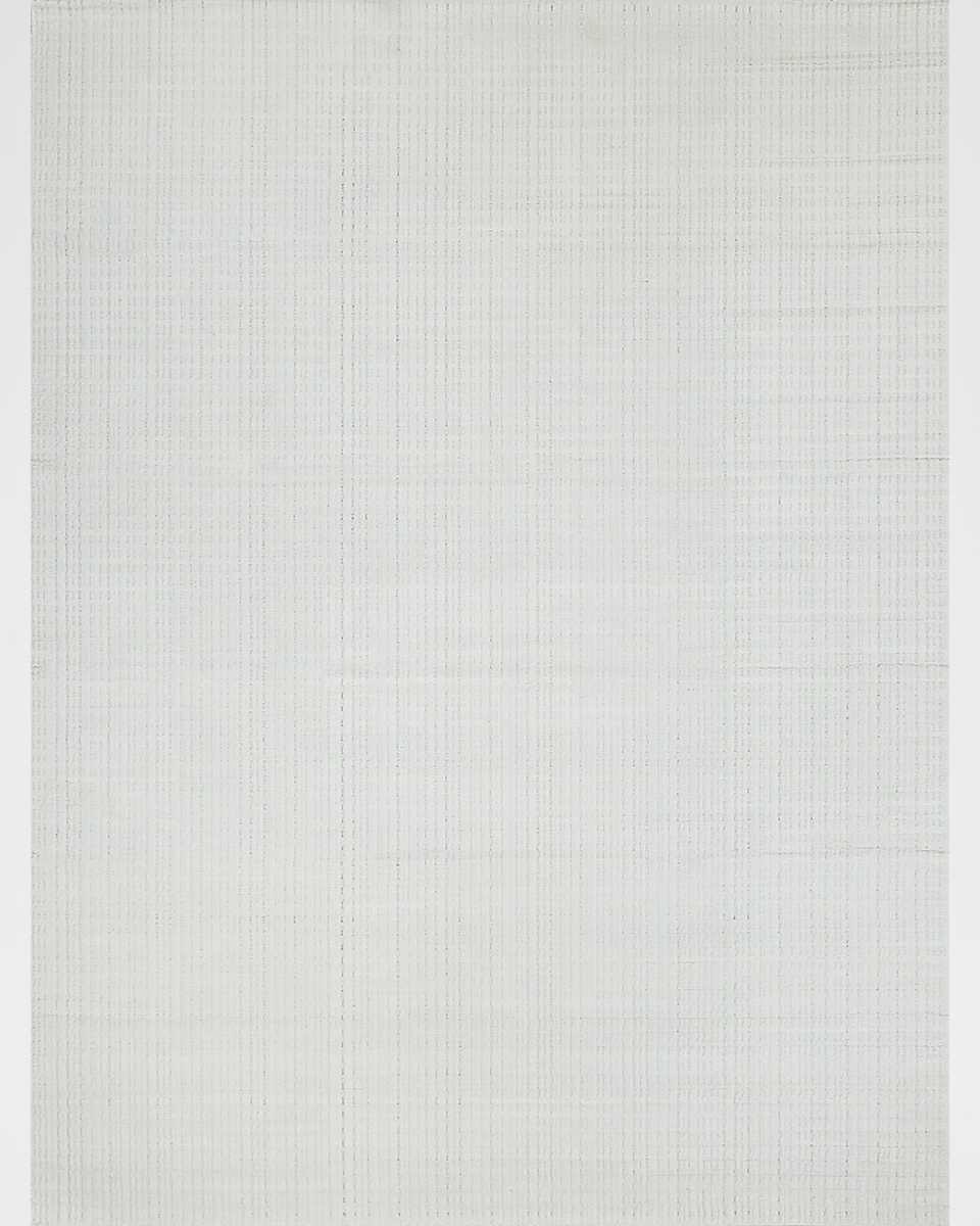Cabrini Hand-Loomed White Rug, 6' x 9'